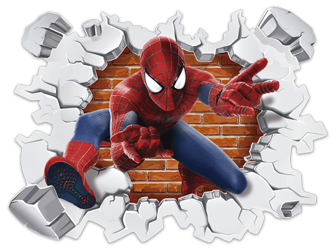 Wandtattoos: Loch in der Wand Spiderman