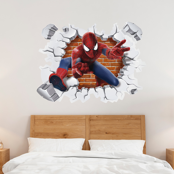 Wandtattoos: Loch in der Wand Spiderman