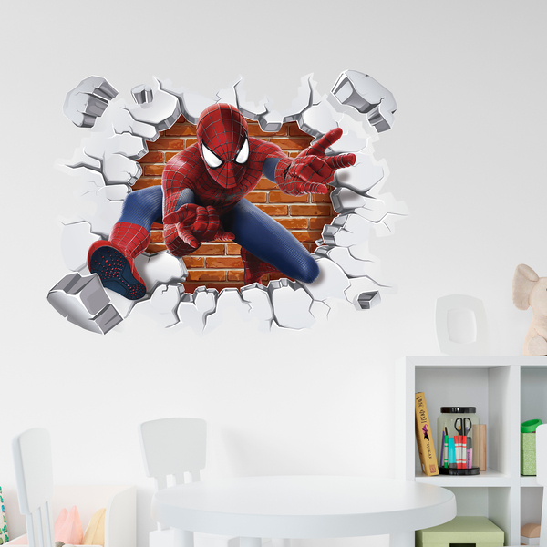 Wandtattoos: Loch in der Wand Spiderman