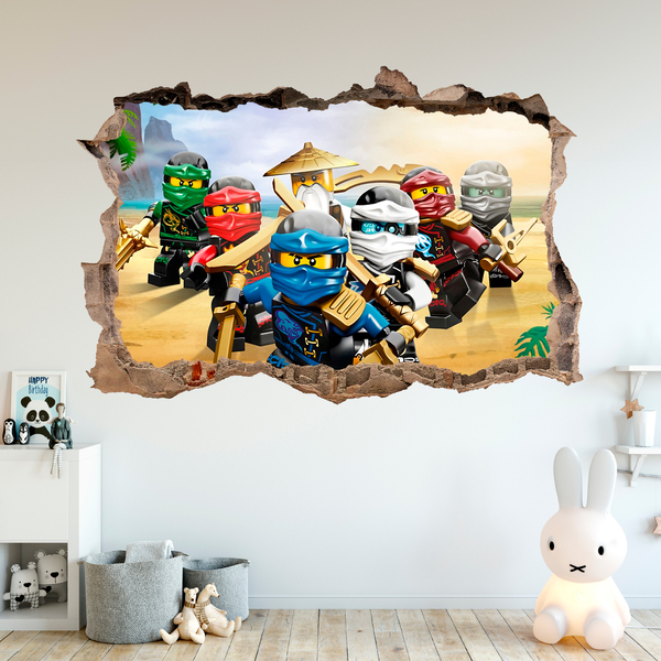 Wandtattoos: Loch Lego Team Ninjago