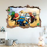 Wandtattoos: Loch Lego Team Ninjago 3