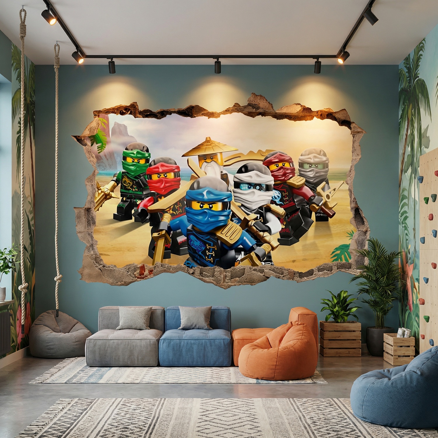 Wandtattoos: Loch Lego Team Ninjago