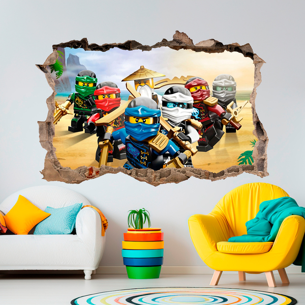 Wandtattoos: Loch Lego Team Ninjago