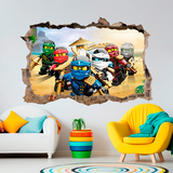 Wandtattoos: Loch Lego Team Ninjago 4