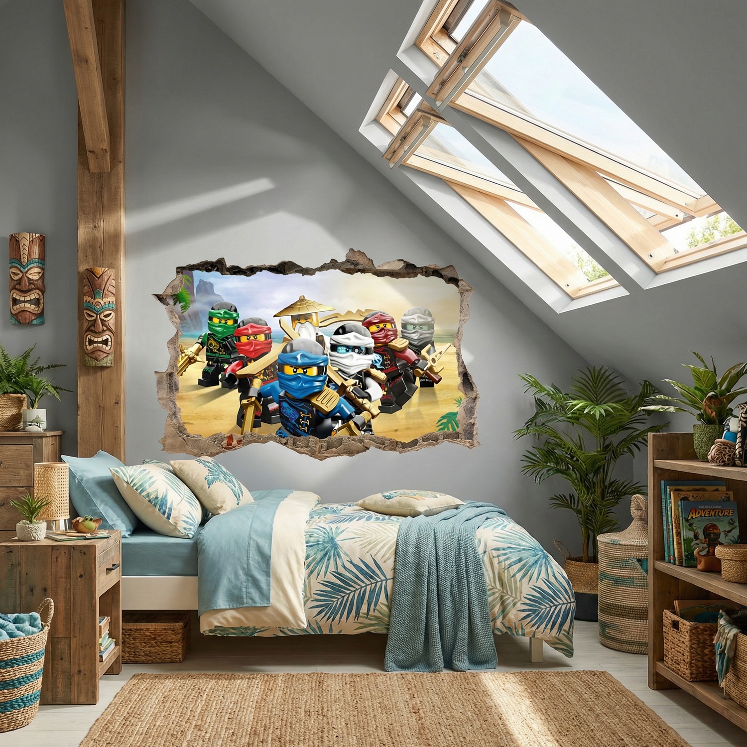 Wandtattoos: Loch Lego Team Ninjago