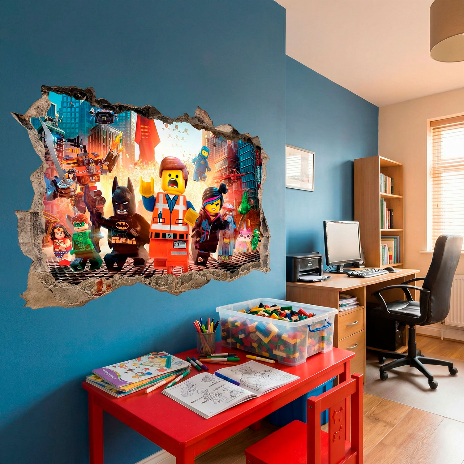 Wandtattoos: Lego, Charaktere in der Stadt