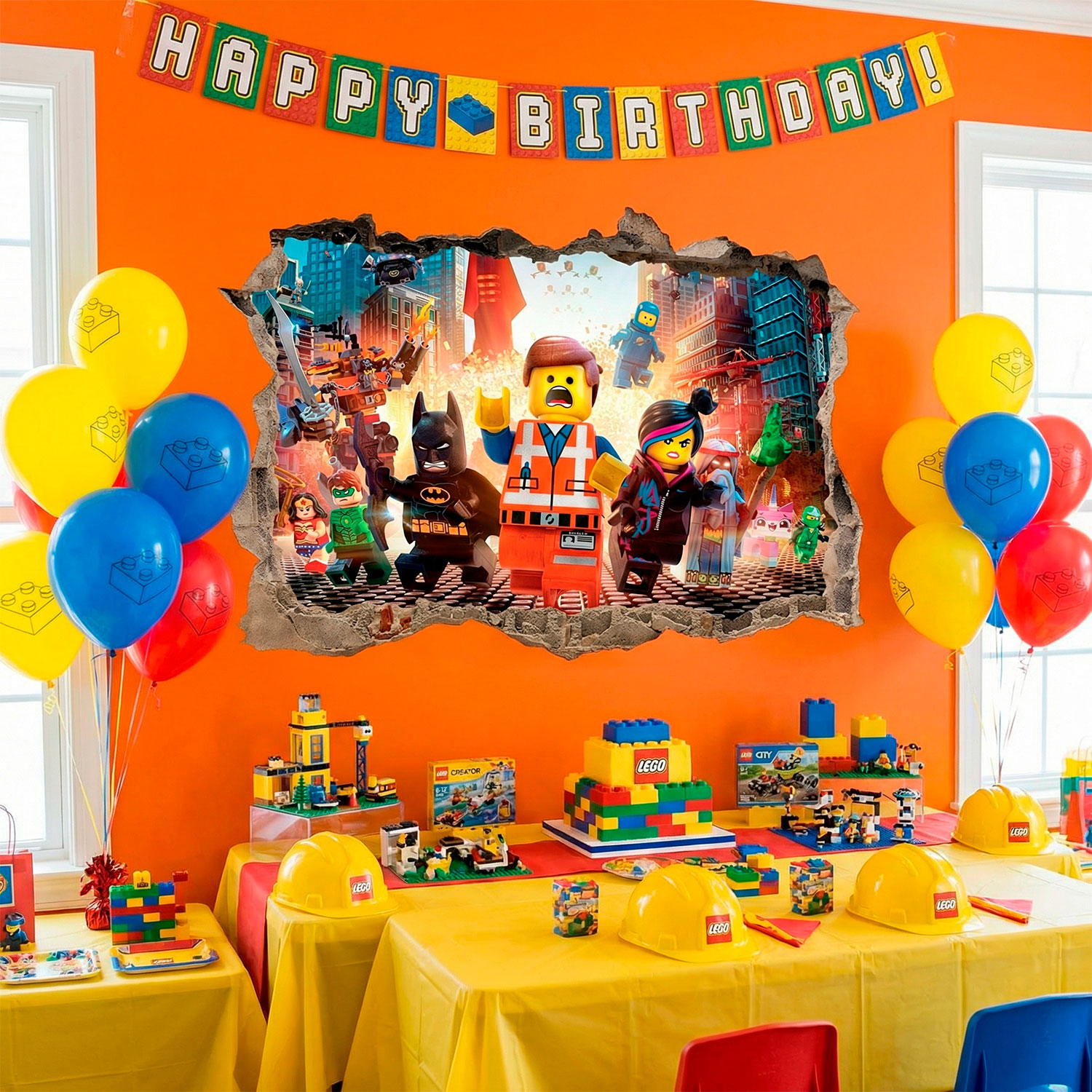 Wandtattoos: Lego, Charaktere in der Stadt