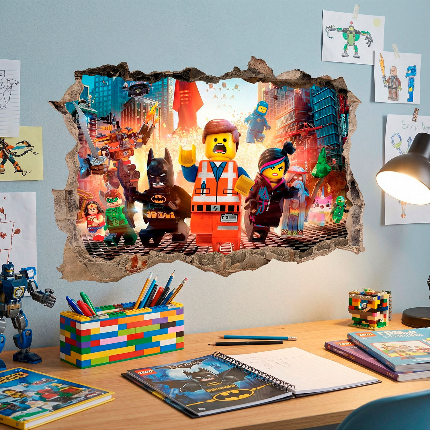 Wandtattoos: Lego, Charaktere in der Stadt