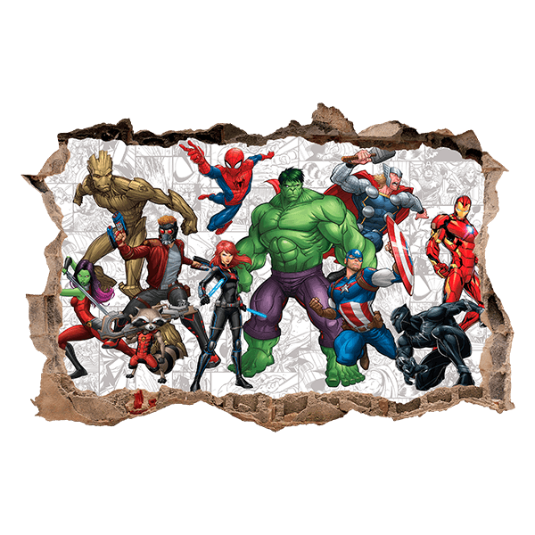 Wandtattoos: Avengers Comic