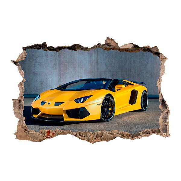 Wandtattoos: Lamborghini Gelb
