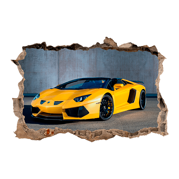 Wandtattoos: Lamborghini Gelb