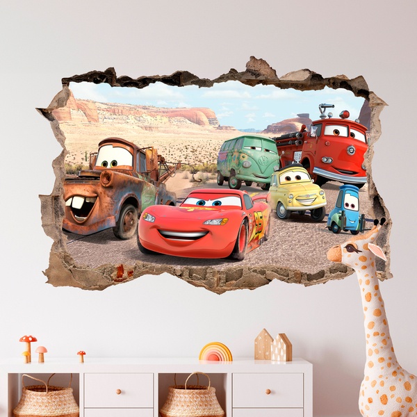 Wandtattoos:  Wandtattoo Loch  Lightning McQueen und Freunde
