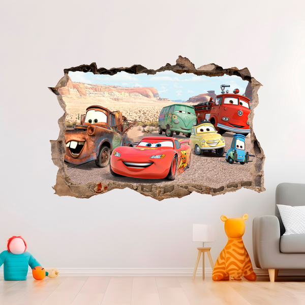 Wandtattoos:  Wandtattoo Loch  Lightning McQueen und Freunde