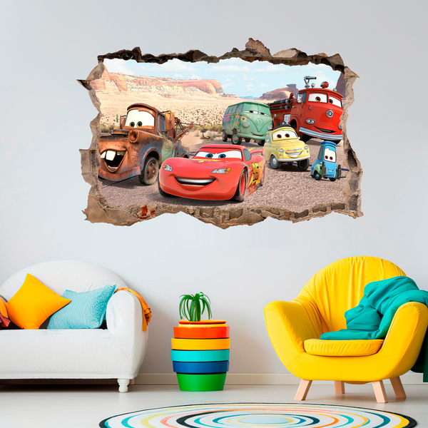 Wandtattoos:  Wandtattoo Loch  Lightning McQueen und Freunde