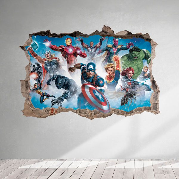 Wandtattoos: Wandtattoo Loch Avengers-Zeichen