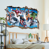 Wandtattoos: Wandtattoo Loch Avengers-Zeichen 6