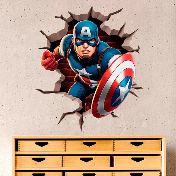 Wandtattoos: Captain America in Aktion