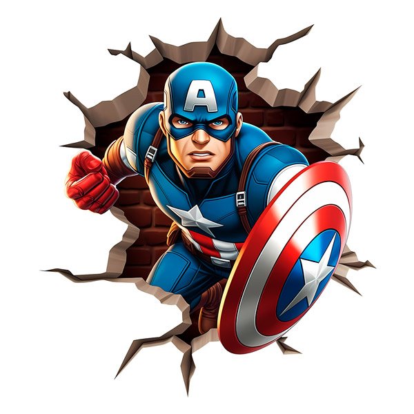 Wandtattoos: Captain America in Aktion