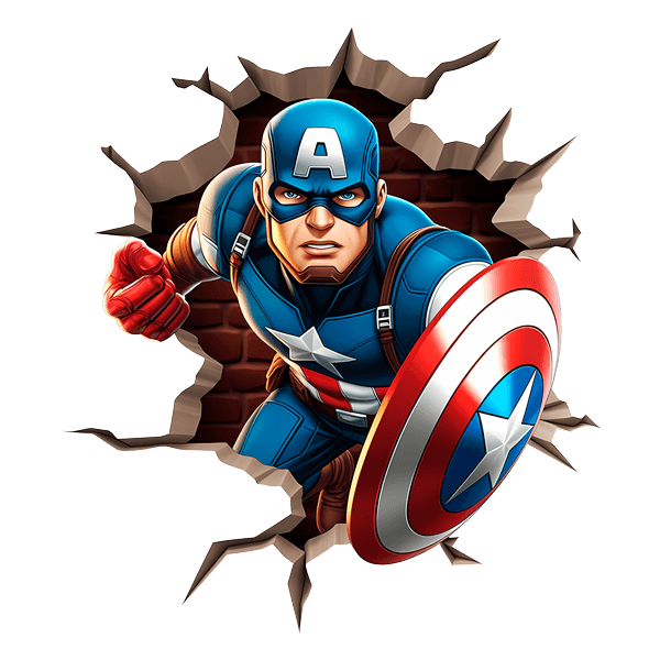 Wandtattoos: Captain America in Aktion