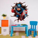 Kinderzimmer Wandtattoo: Captain America in Aktion 3