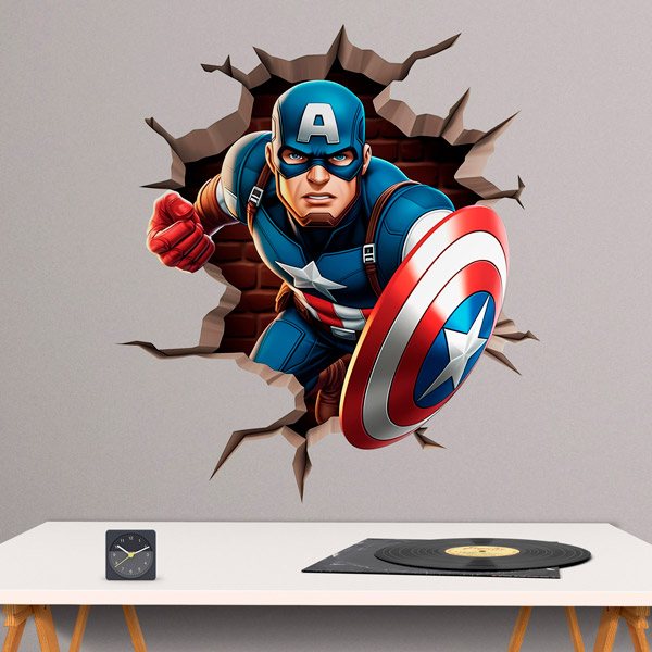 Wandtattoos: Captain America in Aktion