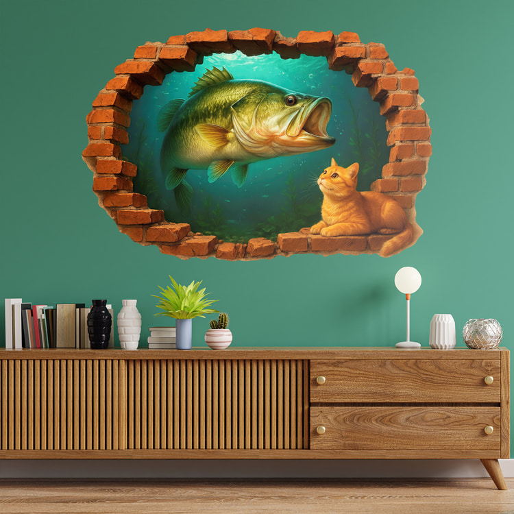 Wandtattoos: Fisch- und Katzenloch