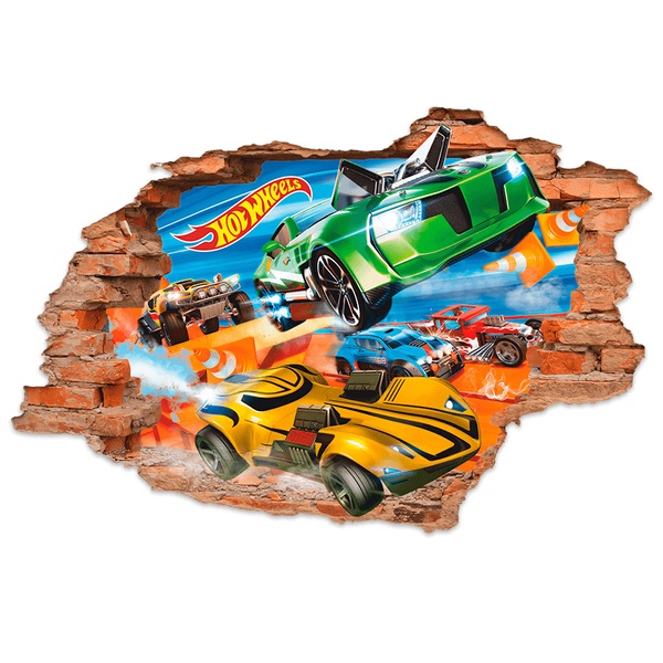 Kinderzimmer Wandtattoo: Hot Wheels Wandloch