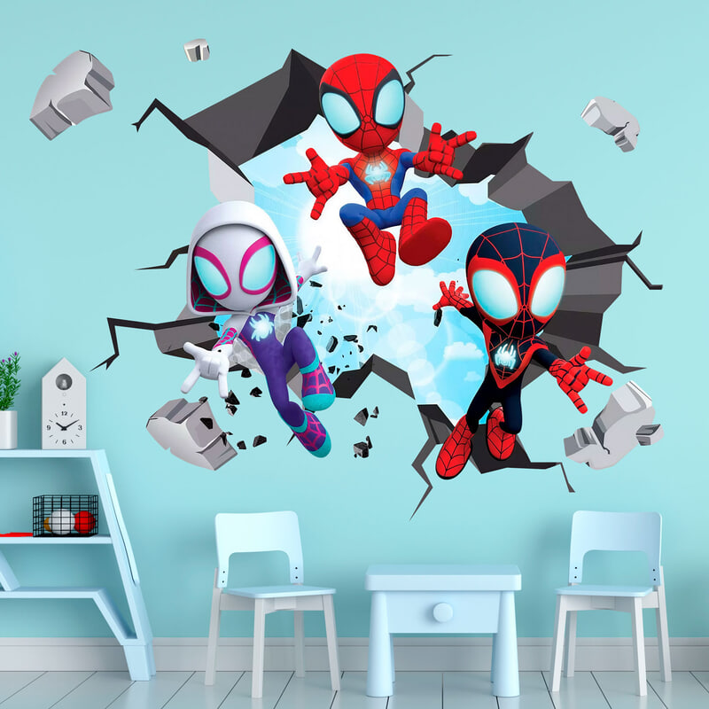 Kinderzimmer Wandtattoo: Spider-Verse Wandloch