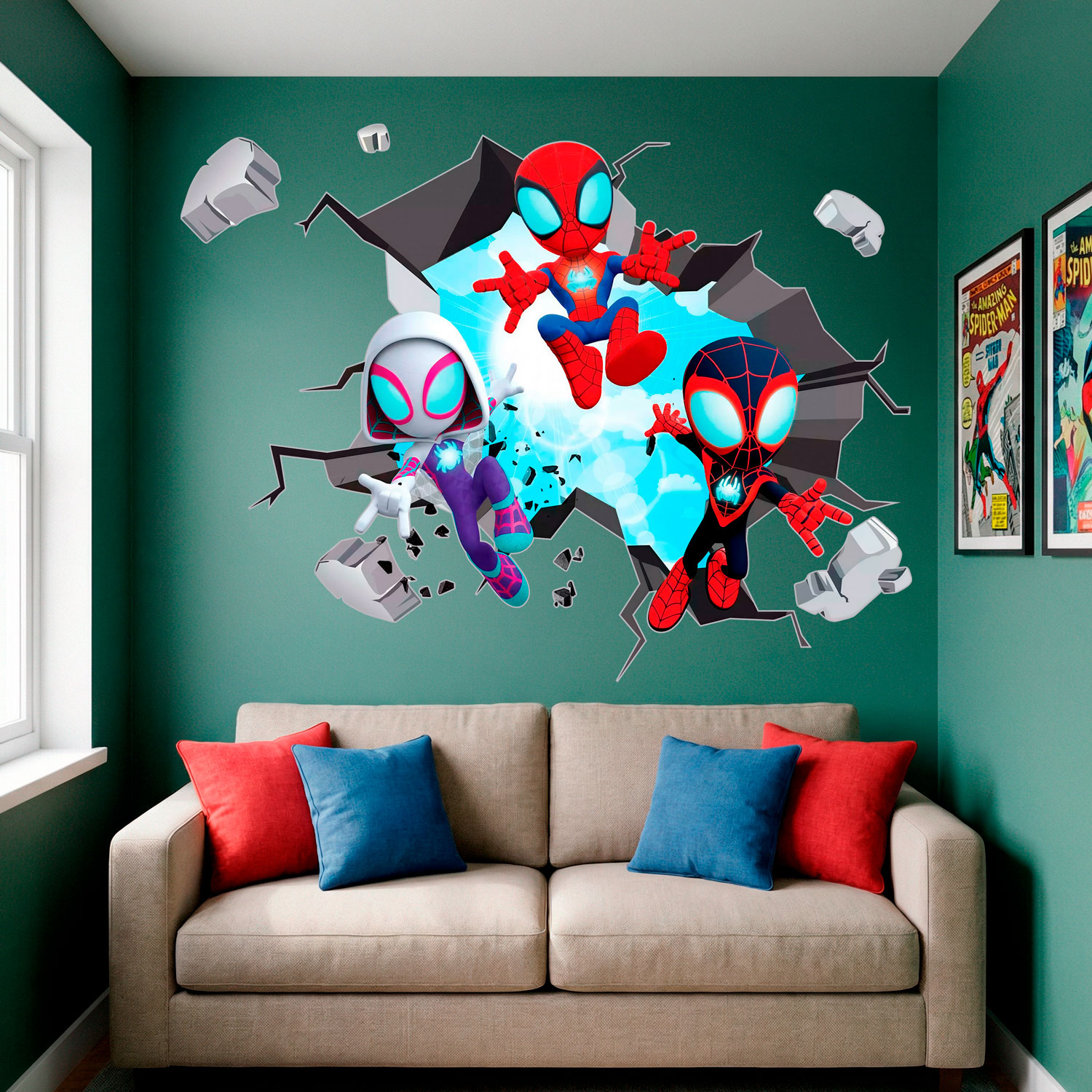 Kinderzimmer Wandtattoo: Spider-Verse Wandloch