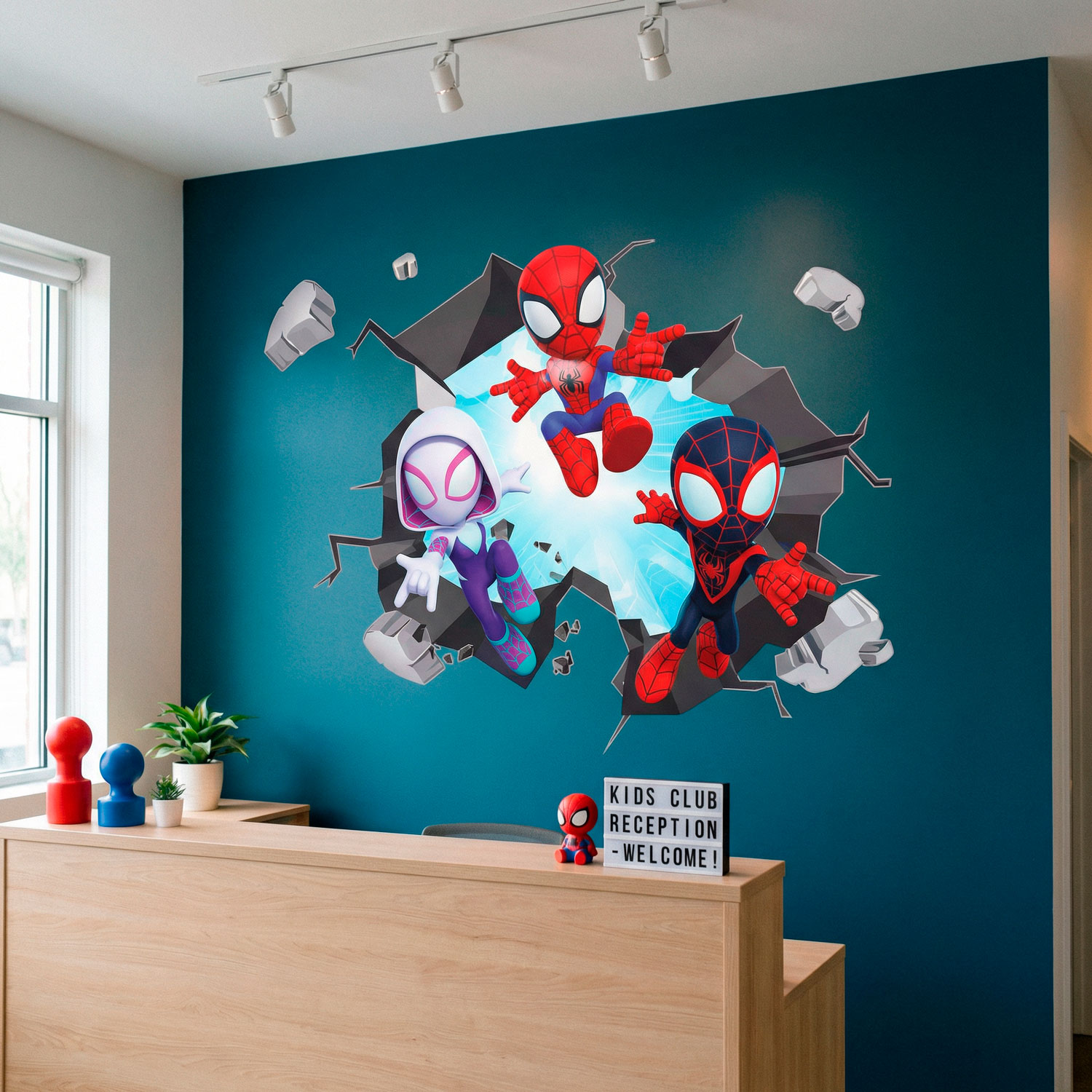 Kinderzimmer Wandtattoo: Spider-Verse Wandloch