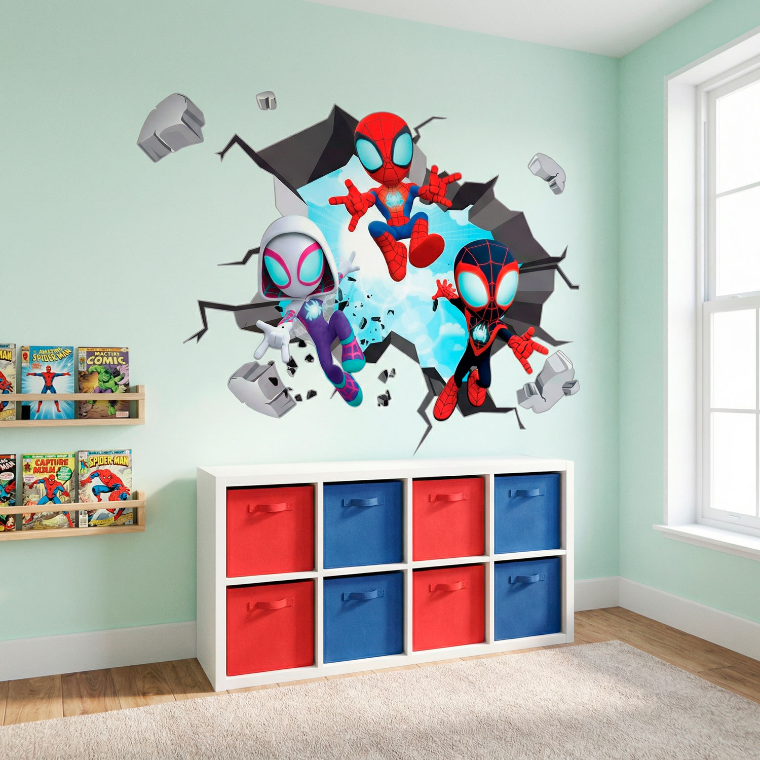 Kinderzimmer Wandtattoo: Spider-Verse Wandloch