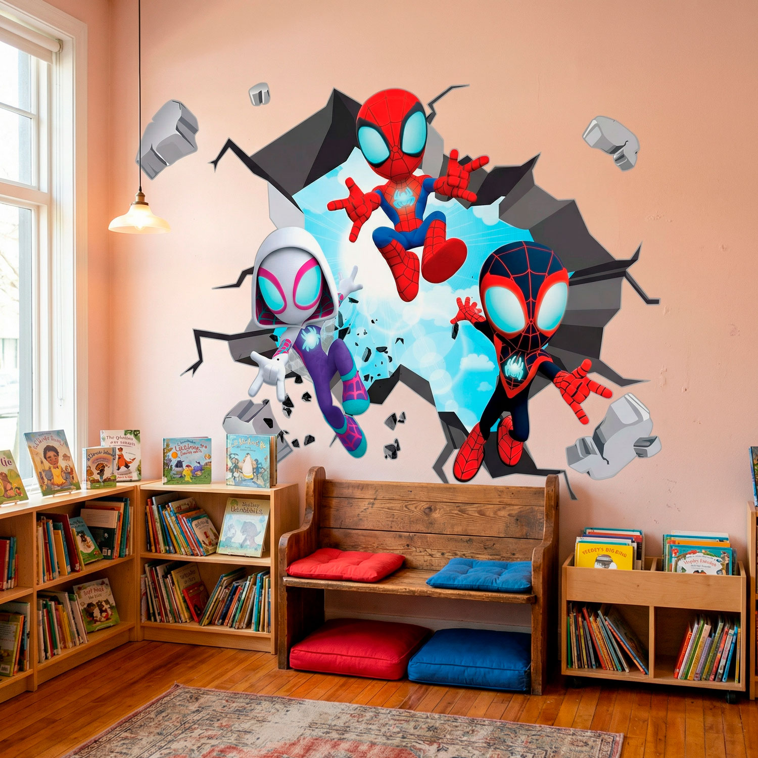 Kinderzimmer Wandtattoo: Spider-Verse Wandloch
