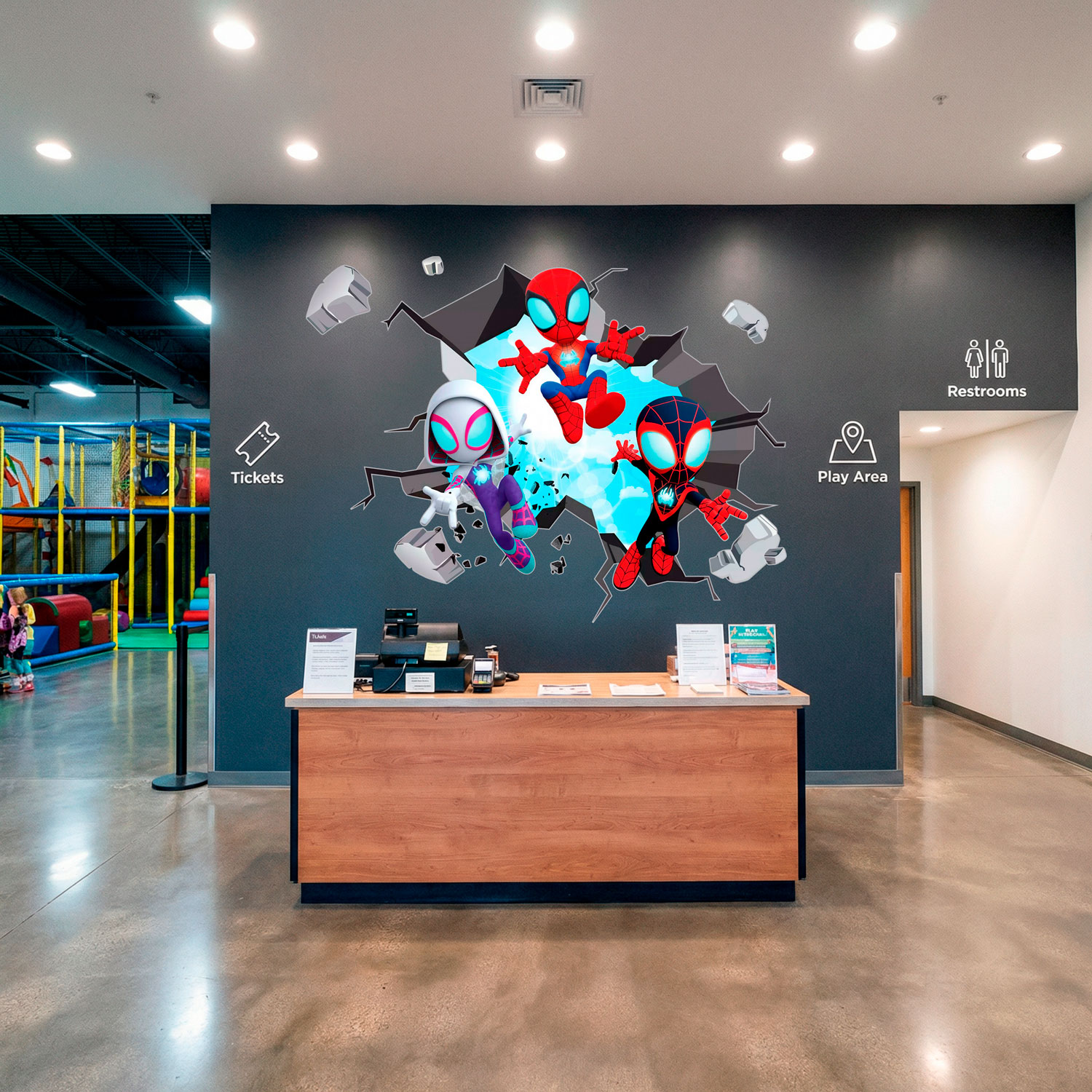 Kinderzimmer Wandtattoo: Spider-Verse Wandloch