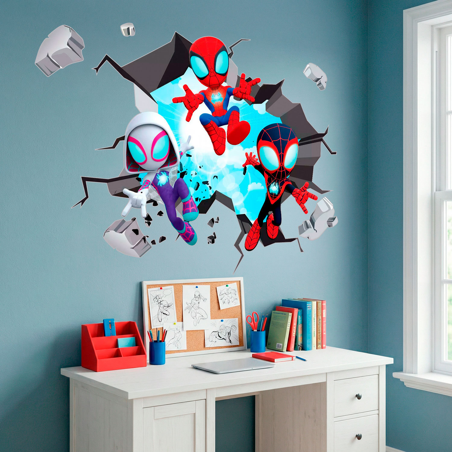 Kinderzimmer Wandtattoo: Spider-Verse Wandloch