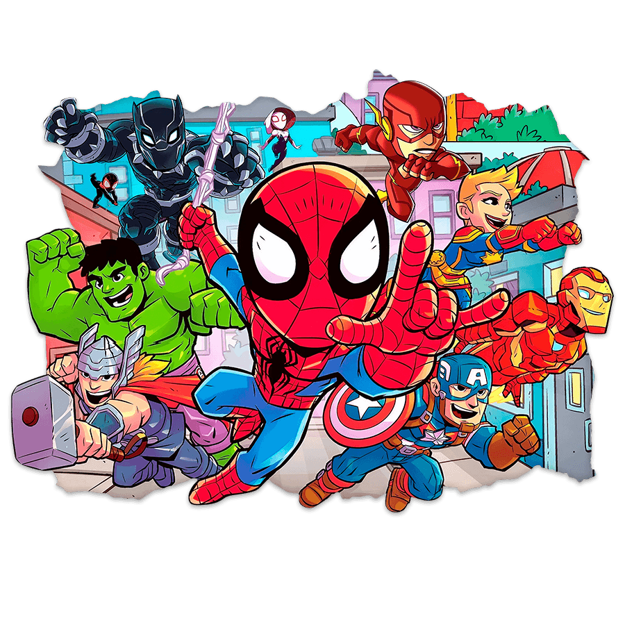 Kinderzimmer Wandtattoo: Spider-Man & Avengers Wandloch