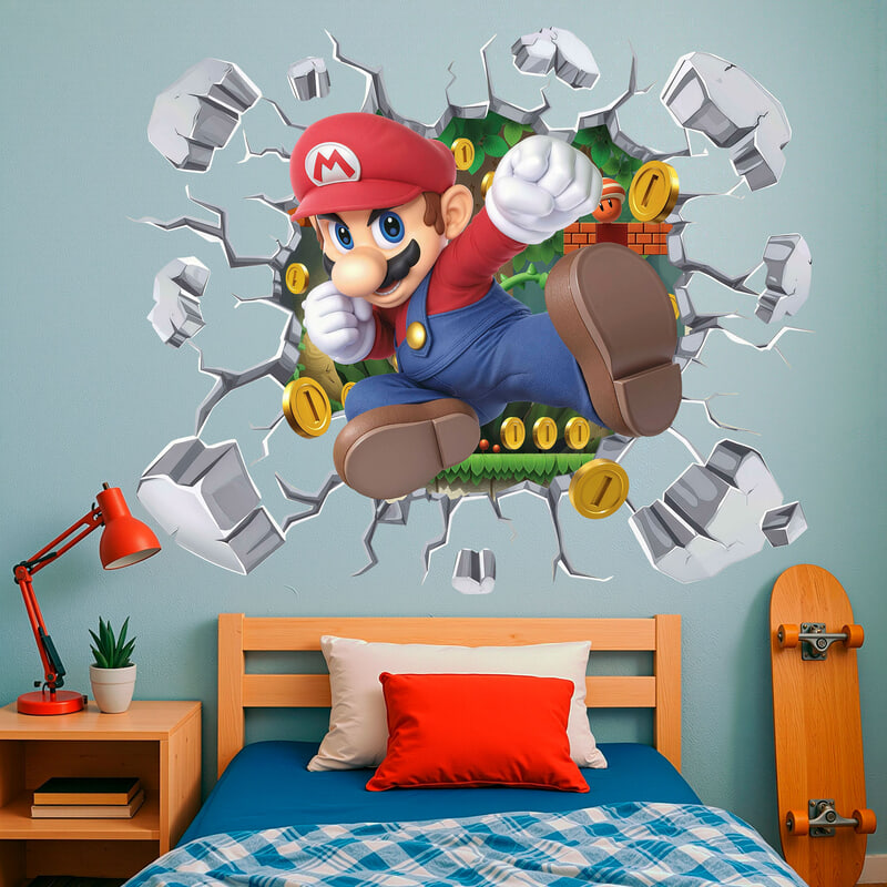 Kinderzimmer Wandtattoo: Super Mario Wandloch