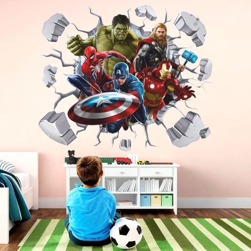 Kinderzimmer Wandtattoo: Avengers Wandloch
