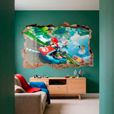 Kinderzimmer Wandtattoo: Wanddurchbruch Mario Kart 16