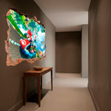 Kinderzimmer Wandtattoo: Wanddurchbruch Mario Kart 17