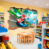 Kinderzimmer Wandtattoo: Wanddurchbruch Mario Kart 18
