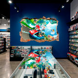 Kinderzimmer Wandtattoo: Wanddurchbruch Mario Kart 25