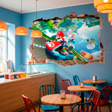 Kinderzimmer Wandtattoo: Wanddurchbruch Mario Kart 27