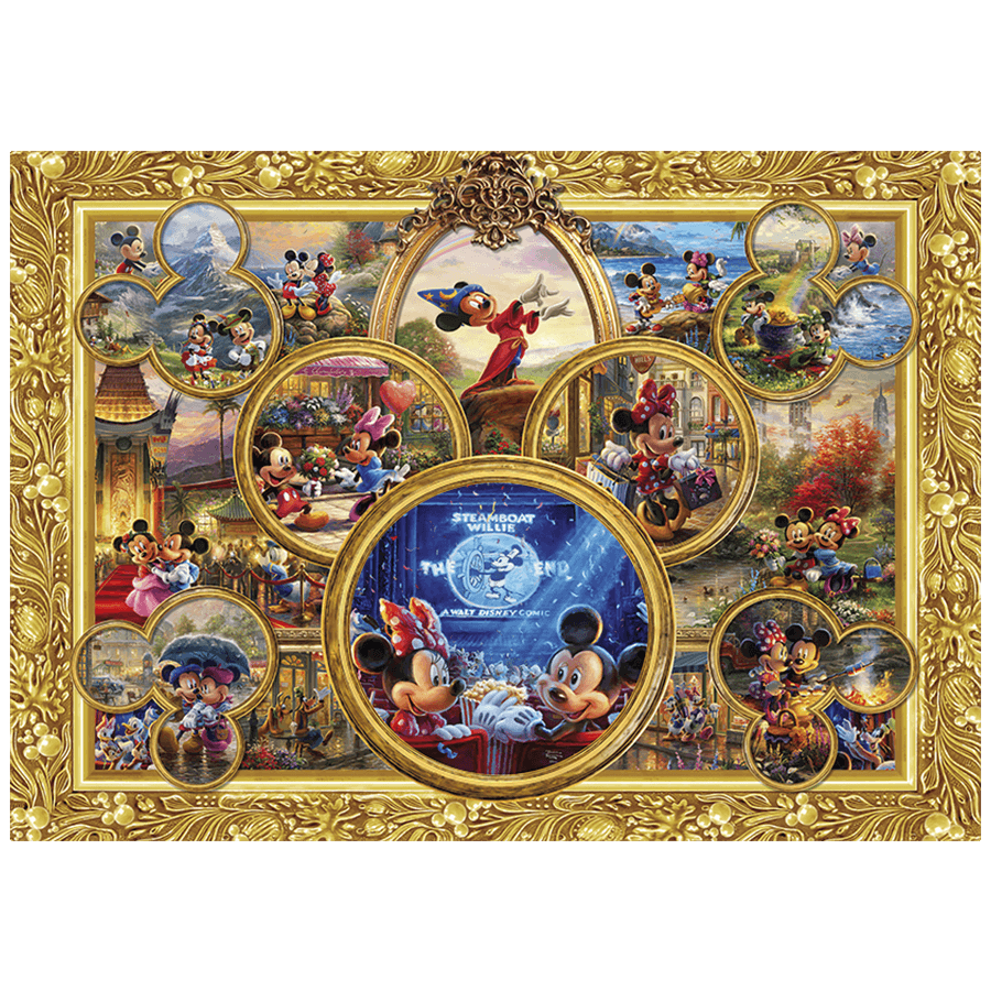 Kinderzimmer Wandtattoo: Ornamentaler Rahmen Mickey und Minnie Disney Erinn