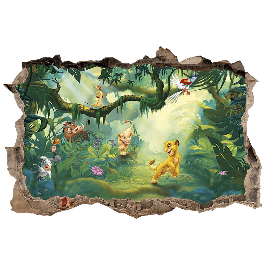 Kinderzimmer Wandtattoo: Wanddurchbruch Der König der L