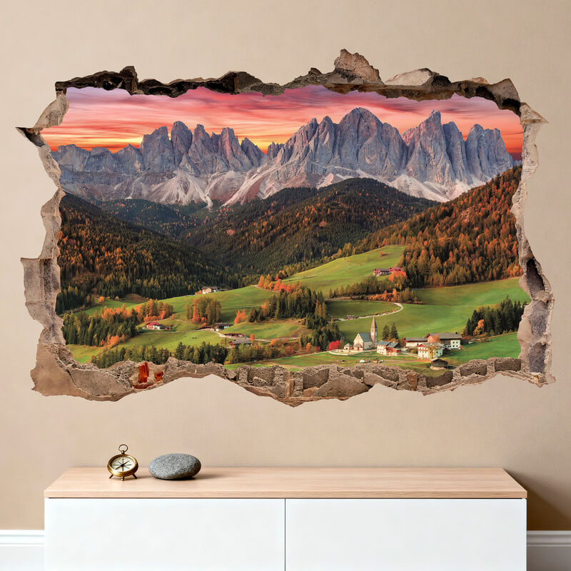 Wandtattoos: Wanddurchbruch Italienische Alpen