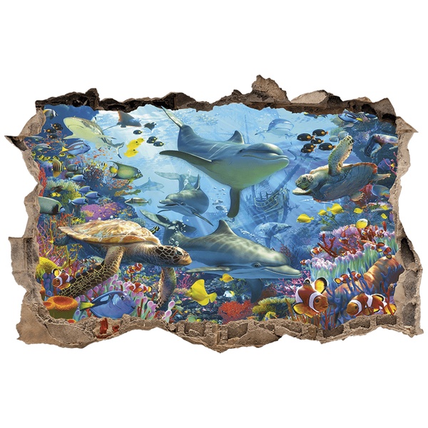 Wandtattoos: Buco nel muro Mondo Marino