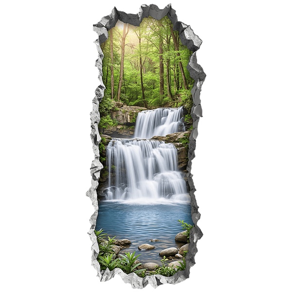 Wandtattoos: Mauerbruch Geheimer Wasserfall