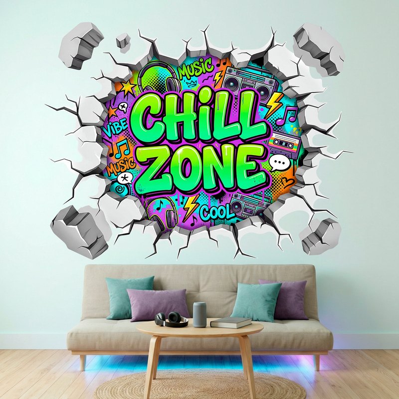 Wandtattoos: Mauerbruch Chill Zone