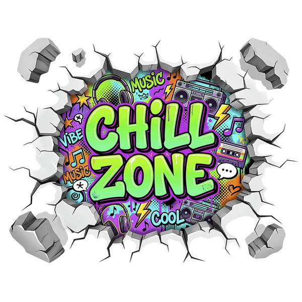 Wandtattoos: Mauerbruch Chill Zone