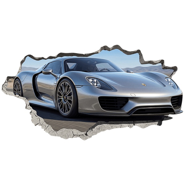 Wandtattoos: Mauerbruch Porsche 918 Spyder